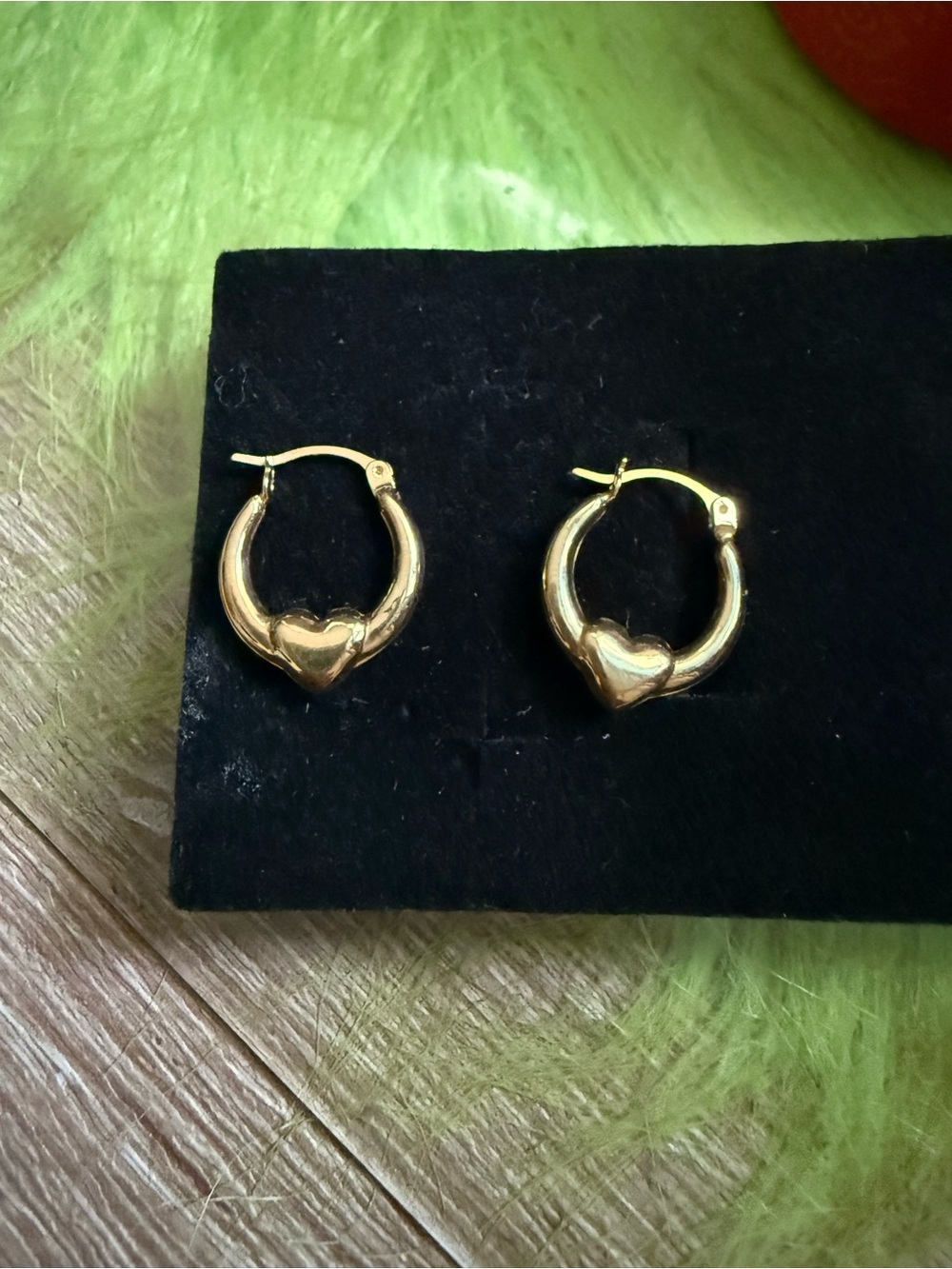 Gold Heart Hoop Earrings - Women Jewelry